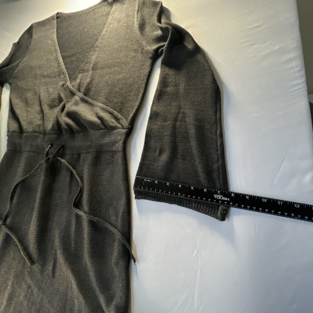 Cupshe One More Drawstring Sweater Dress Dark gray Size M BNWT 1 Flaw See Pics‎ - Picture 8 of 13